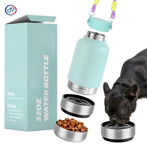 Bottiglia d'Acqua per Cani 3 in 1 Bestseller, Bottiglia Portatile in Acciaio Inox con Coperchio Macaron e Manico Lungo, <span class=keywords><strong>Prodotti</strong></span> di Tendenza - Product Image 1