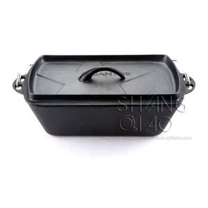 33x16.7 cm <span class=keywords><strong>Rectangulaire</strong></span> En <span class=keywords><strong>Fonte</strong></span> Casserole En <span class=keywords><strong>Fonte</strong></span> Pain Pain Maker avec couvercle en <span class=keywords><strong>fonte</strong></span> Lasagne Pan - Product Image 2