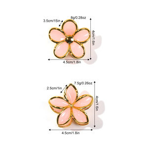 Lot de 6 pinces à <span class=keywords><strong>cheveux</strong></span> en forme de <span class=keywords><strong>fleur</strong></span> plaquées or <span class=keywords><strong>avec</strong></span> bords argentés de 4,5 cm – Accessoires capillaires <span class=keywords><strong>pour</strong></span> femmes - Product Image 3