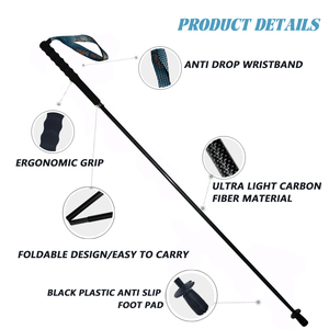 Bastones de Trekking Profesionales OKHEALING de Fibra de Carbono T800 con Mangos de EVA, Plegables, Estilo Nórdico - Product Image 4