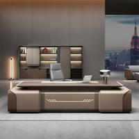 Bureau de direction en L, ensemble de bureau de direction, poste de travail en bois avec panneau, mobilier de bureau, table