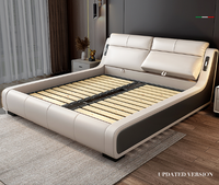 Camas Modernas de Lujo con Base de Madera Sólida, Diseños de Camas King Size, Camas Multifuncionales con Tapicería