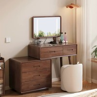Table de toilette moderne et simple de style nordique en bois massif, bureau, coiffeuse de chambre, table de maquillage d'angle en bois pour salon