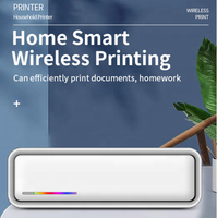 Printer Foto Mini Ukuran A4 Nirkabel Tanpa Tinta Printer Barcode Termal dengan Antarmuka USB Ukuran 210mm HD