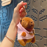 Dessin animé créatif Capybara Capibara poupée Couple peluche sweat porte-clés petit sac pendentif en peluche pour petit cadeau en gros