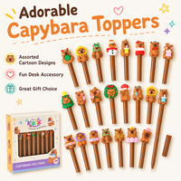 KAIX Stylos Gel Personnalisés avec Logo OEM, Ensembles de Stylos Gel Capybara 0,5 mm à Encre Noire, Stylos Gel Cartoon pour Cadeaux Scolaires
