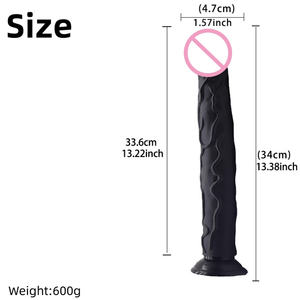 Beliebter 35 cm Riesiger Analer Silikon Realistischer Großer Weiblicher Dildo Sexueller Saugnapf-Dildo Shop Sexspielzeug Dildos für Frauen - Product Image 2