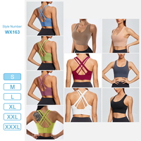WX163 Nieuwe 3XL Dames Sportbeha Ademend Schokbestendig Hardloop Fitness Vest Snel Droogende Yoga Sportbeha
