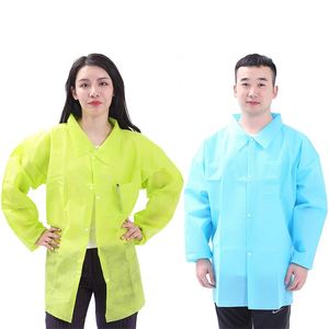 Fabricante OEM, Camisas para Mujer, Bata Industrial, Chaqueta a la Cadera, Lavable, Bata de Laboratorio para Vacaciones de Verano, Bata de Laboratorio Blanca - Product Image 1
