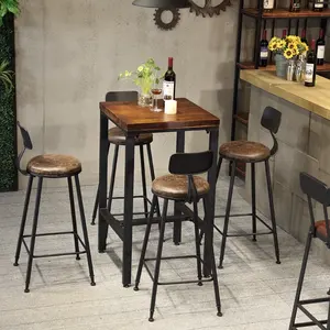 Restoran yemek yüksek Bar taburesi eski avrupa masa ve sandalyeler