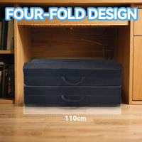 Matelas en mousse à mémoire de forme personnalisable à quatre volets housse en tissu lavable moderne pour la maison hôpital voyage-couchage d'invité pliable complet