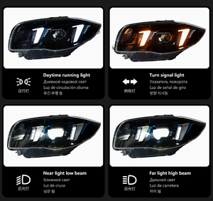 High Quality New 12V Auto Dual Color 6000K <b>LED</b> <b>Headlights</b> for 1 Series E87 2004-2011 120i 130i 135i Plug Play - Product Image 2