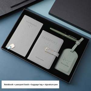 New Luxury Passport Holder <b>Notebook</b>/<b>diary</b> with Luggage Tag Travel Flight Set with Custom logo for Travel Christmas Gifts Idea - Product Image 4