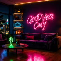 Enseigne néon LED réglable lumière blanche chaude/froide couleurs RVB personnalisables étanche IP65 contrôle via application Bluetooth publicitaire