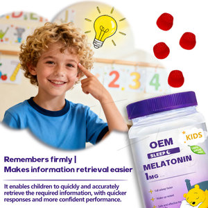 Gummies pour le sommeil des enfants OEM avec mélatonine, saveur naturelle de framboise, pour s'endormir plus vite, adaptées aux enfants - Product Image 5