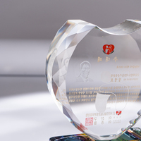 Offre Spéciale : Trophée Cœur en Cristal Transparent Facetté, Gravure Personnalisée, Récompenses Caritatives, Cadeaux d'Amour, Stock Limité, Expédition Rapide