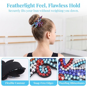 Artistic <strong>Gymnastics</strong> Buns Crown <strong>for</strong> Girls Cheerleading Dance Grade Exam Headband Rubber Band Lightweight Dance <strong>Things</strong> Wholesale - Product Image 1