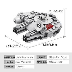 Bloques de Construcción MOC Space Wars Mini <span class=keywords><strong>Millennium</strong></span> <span class=keywords><strong>Falcon</strong></span>, 104 Piezas, Modelo de Ladrillos de Construcción, Juego de Bloques de Construcción de Guerra Interestelar de Ciencia Ficción para Niños - Product Image 5