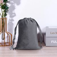 Bolsas de joyería de terciopelo negro Premium con cierre de cordón Bolsas organizadoras al por mayor a granel Anillos de compromiso Embalaje de regalo de lujo