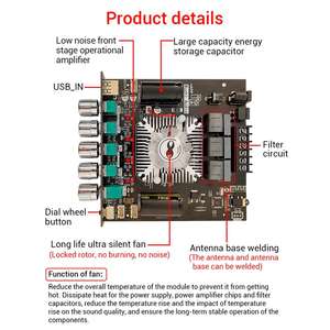 160Wx2เครื่องขยายเสียงดิจิตอล <span class=keywords><strong>ZK</strong></span>-<span class=keywords><strong>HT21</strong></span>-3G + ซับวูฟเฟอร์ช่อง2.1 220W <span class=keywords><strong>TDA7498E</strong></span> บลูทูธแอมพลิฟายเออร์เสียง BT ควบคุมแอป/ รองรับ TWS - Product Image 3