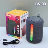 Haut-parleur sans fil BS-03, mini haut-parleur portable d'extérieur avec poignée, lecture de carte, basses profondes