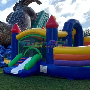 Patio trasero niños fiesta comercial al aire libre gorila hinchable Casa de rebote Castillo de salto tobogán de agua inflable Combo