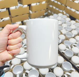 Venta al por Mayor Directa de Fábrica, Tazas Blancas para Sublimación de Alta Calidad de 15oz y 16oz, Tazas de Café Grandes Promocionales con Diseño Personalizable - Product Image 4