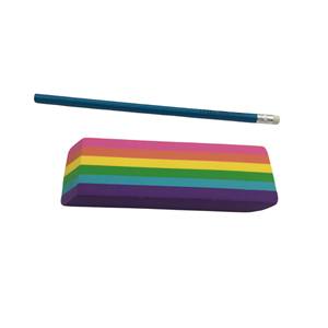 Gomme à effacer multicolore style arc-en-ciel amusante, produit scolaire et de bureau original - Product Image 2