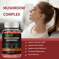 Gomitas de 10 Hongos (Cordyceps, Melena de León, Reishi, Chaga) 60 Unidades, Apoyo para la Memoria, Concentración y Nervios, Fabricante OEM ODM, Marca Privada