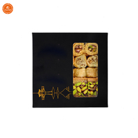 Boîte de papier rigide magnétique personnalisée ruban de fenêtre pliante pour chocolat bonbons noix dates présentation pour le stockage de la gelée de sucre