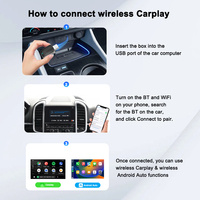 Nouvel adaptateur sans fil CarPlay et Android Auto 2 en 1 OEM, dongle USB Type-C/USB universel, récepteur intelligent pour iPhone Apple CarPlay