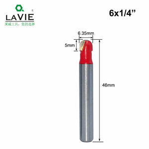 Lavie Round Bottom Router Bit 6mm Shank Carbide Woodworking Knife For <b>Engraving</b> <b>Machine</b> 1/4 To 1 Inch Set - Product Image 5