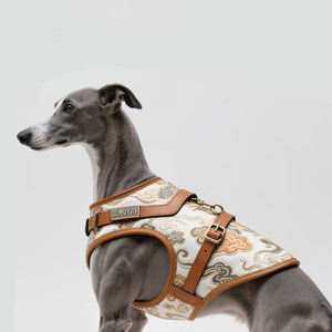 OEM kustom kulit mewah pengekang hewan peliharaan taktis nyaman besar tali anjing tanpa tarik - Product Image 5