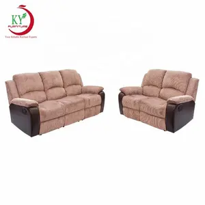 Großhandel sofa 1 jahr alt-JKY Möbel 3 Stück Liege Sofa Sets Stoff Match Bonded Leder Lounge Stuhl Sofa Liege Couch für Wohnzimmer