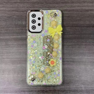 Funda de Teléfono TPU con Diseño Floral para TECNO Spark <span class=keywords><strong>Go</strong></span> 2 POVA7, Funda de Teléfono con Brillantina y Cadena de Flores para Samsung A32 A15 S26 - Product Image 5