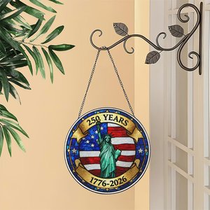 Pendentif de fenêtre suspendu en vitrail, 250 ans d'histoire nationale - Product Image 1