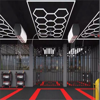 Design à motif hexagonal pour plafonnier LED de salle de sport, bureau, éclairage LED hexagonal pour garage, éclairage décoratif