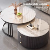 Table basse Rock Board au design italien moderne et simple, pour petit appartement, salon, luxe léger, minimaliste