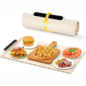 Plateau chauffant électrique intelligent et polyvalent en silicone avec contrôle de la température pour les fêtes et les buffets - Style européen écologique - Product Image 1