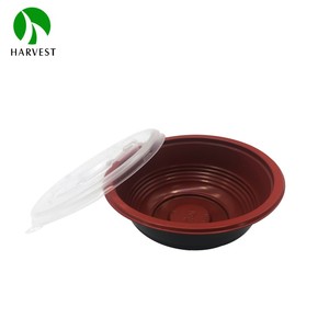 Fabricants de contenants de nouilles jetables en plastique HD-550 écologiques bol à ramen rond rouge togo - Product Image 1