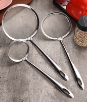 Outils de cuisine en gros passoires en acier inoxydable maille vidange graisse filtre cuillère mousse cuillère soja lait passoire huile passoire