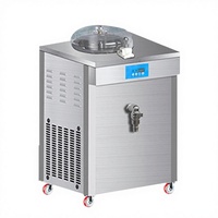 Machine à Gelato à Refroidissement Continu 16L/H 32L/H, Machine à Glace et Sorbet aux Fruits Frais, Machine à Yaourt à Deux Bacs