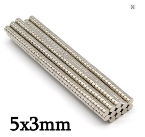 Aimant à disque N52 de 5 mm x 3 mm, aimant permanent en néodyme, aimant circulaire rond 5x3 mm, aimant néodyme 5*3 mm - Product Image 1