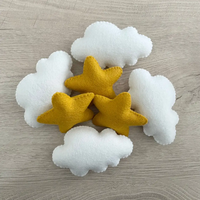 Nuages lune et étoiles feutre jouets pour bébé Mobile décoration murale suspendus feutre nuages