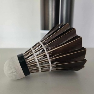 Venta Directa de Fábrica de Bádminton, Volantes Recreativos de Plumas de Pato Negros, Económicos, Duraderos, para Estudiantes, Paquete de 12, China - Product Image 2