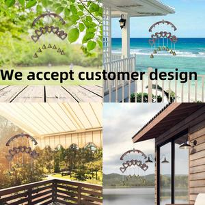 กระดิ่งลมรูปหัวใจโบฮีเมียนตกแต่งสวนกลางแจ้งกระดิ่งลมเหล็กสำหรับงานแต่งงานของขวัญวันครบรอบแต่งงาน - Product Image 5