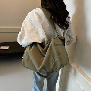 Travel Bag Unisex Large Capacity <b>Adjustable</b> <b>Strap</b> Khaki Solid Color Leisure Travel Backpack Fall 2024 - Product Image 2