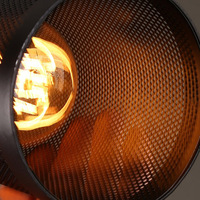 Luminaire suspendu en fil métallique cylindrique noir de style industriel américain pour entrée et escalier