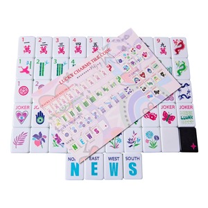 Fichas de Mahjong Personalizadas XL <span class=keywords><strong>Mega</strong></span> Lucky Charms Baddie Black Modernas de Acrílico Tallado a Doble Cara para Reuniones de Amigos, Venta al por Mayor y Menor - Product Image 3