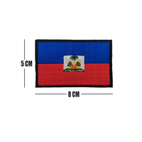 Drapeau Haïti Écusson Brodé Drapeau Pays Haïtien Blazer Brodé Insigne Écusson Coudre Fer sur